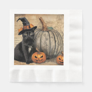 Vintage Halloween Ephemera Napkin