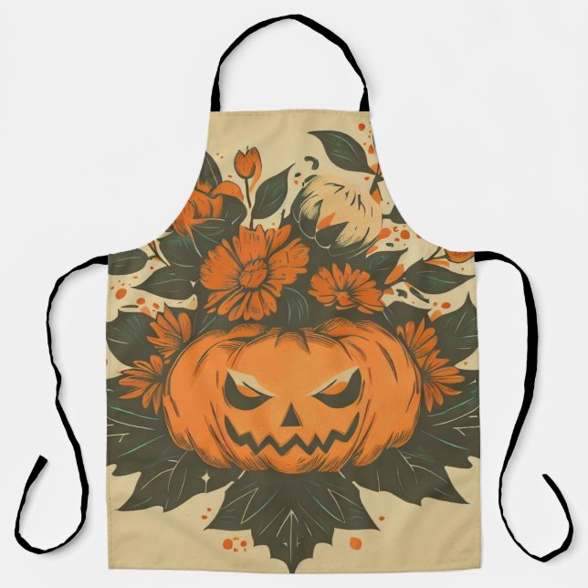 Vintage/Halloween/Fall/pumpkin Apron (Front)
