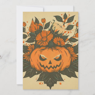 Vintage/Halloween/Fall/pumpkin Holiday Card