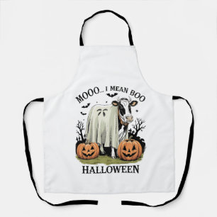 Vintage Halloween Farm Cow Apron