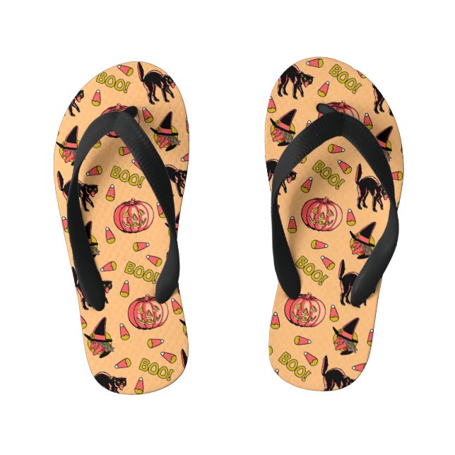 Vintage Halloween Flip Flops (Footbed)