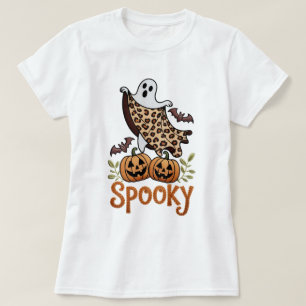 Vintage Halloween Ghost Machine Embroidery Design T-Shirt