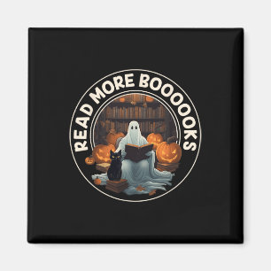 Vintage Halloween Ghost Read More Books Black Cat Magnet