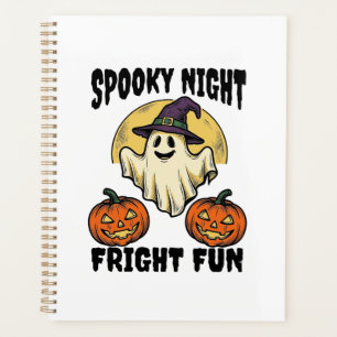 Vintage Halloween Ghost Scary Pumpkin Shirt_1 Planner