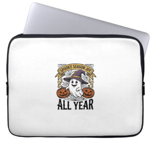 Vintage Halloween Ghost Spooky Season Joy Shirt_1 Laptop Sleeve