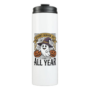 Vintage Halloween Ghost Spooky Season Joy Shirt_1 Thermal Tumbler