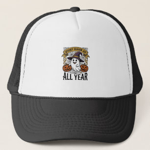 Vintage Halloween Ghost Spooky Season Joy Shirt_1 Trucker Hat