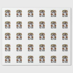 Vintage Halloween Ghost Spooky Season Joy Shirt_1 Wrapping Paper