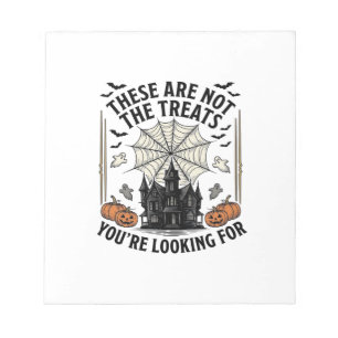 Vintage Halloween Ghost Treats Shirt Design_1 Notepad