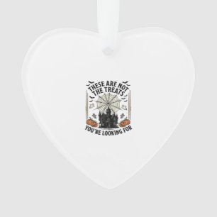 Vintage Halloween Ghost Treats Shirt Design_1 Ornament