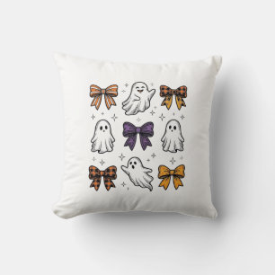 Vintage Halloween Ghosts and Bows Shirt Design_1 Cushion