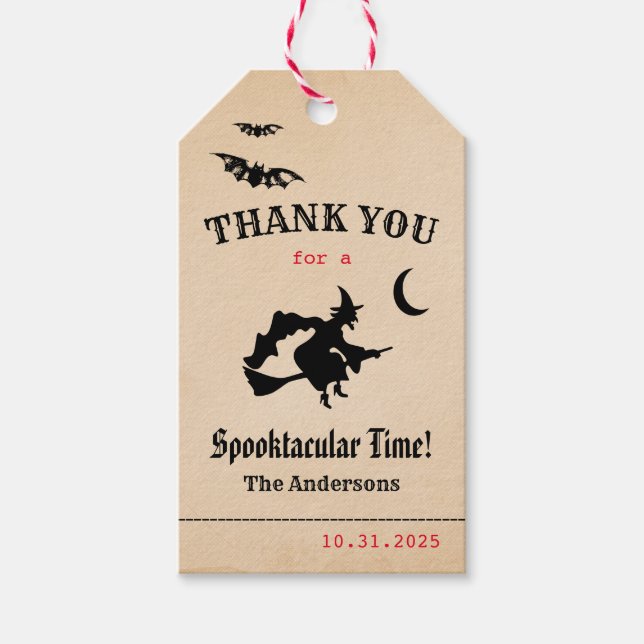 Vintage Halloween Gift Tags (Front)