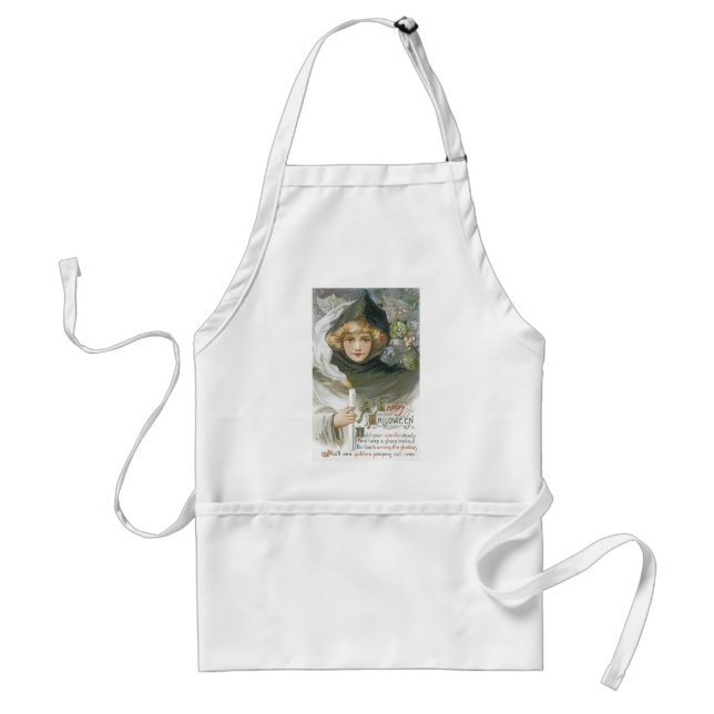 Vintage Halloween Girl Standard Apron (Front)