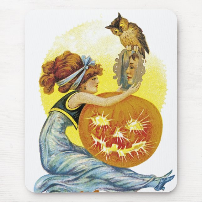 Vintage Halloween Glamour Mouse Pad (Front)