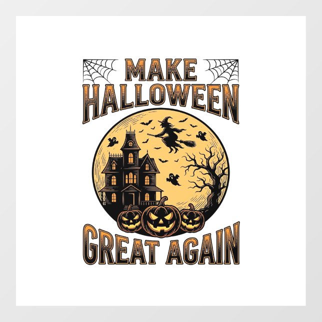 Vintage Halloween Great Again Haunted House Design (Sheet)