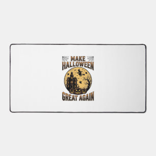 Vintage Halloween Great Again Haunted House Design Desk Mat