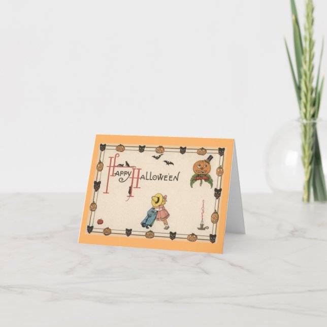 Vintage Halloween Greeting Card (Front)