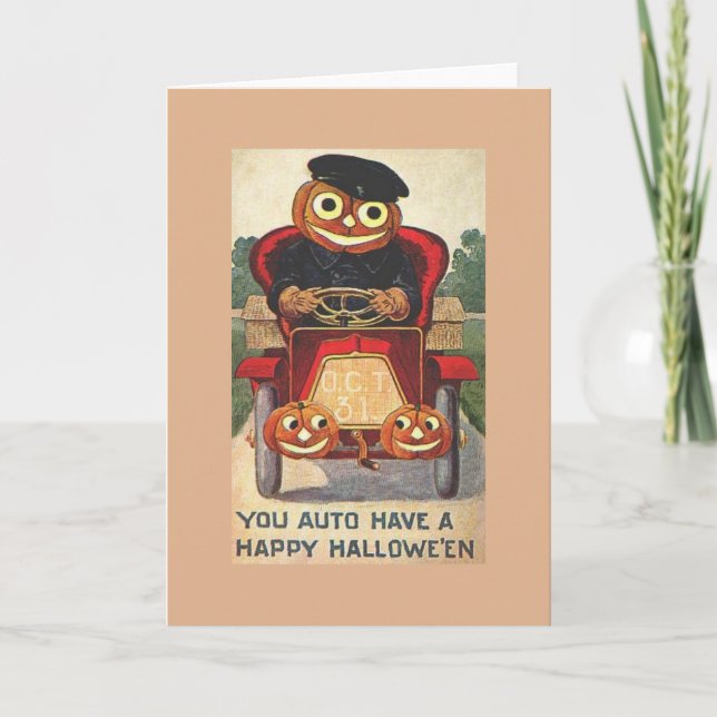 Vintage Halloween Greeting Card (Front)