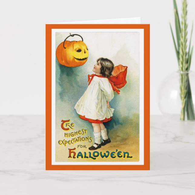 Vintage Halloween Greeting Card (Front)