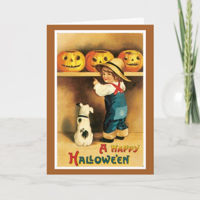 Vintage Halloween Greeting Card (Front)