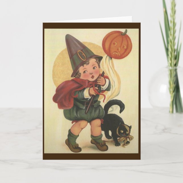 Vintage Halloween Greeting Card (Front)