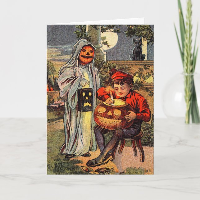 Vintage Halloween Greeting Card (Front)