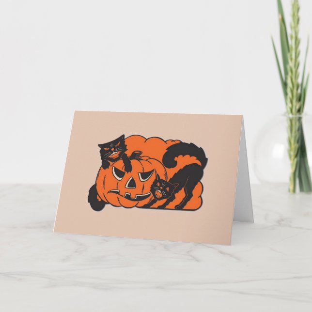 Vintage Halloween Greeting Card (Front)