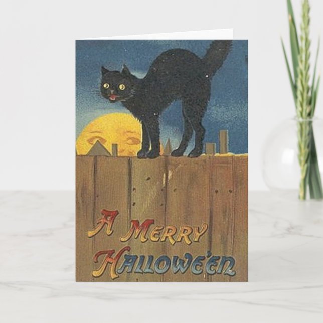 Vintage Halloween Greeting Card (Front)