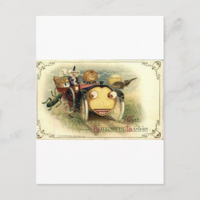 Vintage Halloween Greeting Cards Classic Posters (Front)