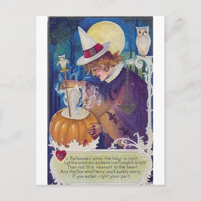 Vintage Halloween Greeting Cards Classic Posters (Front)