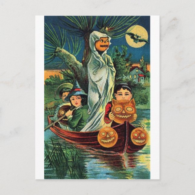 Vintage Halloween Greeting Cards Classic Posters (Front)