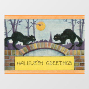 Vintage Halloween Greetings Window Cling