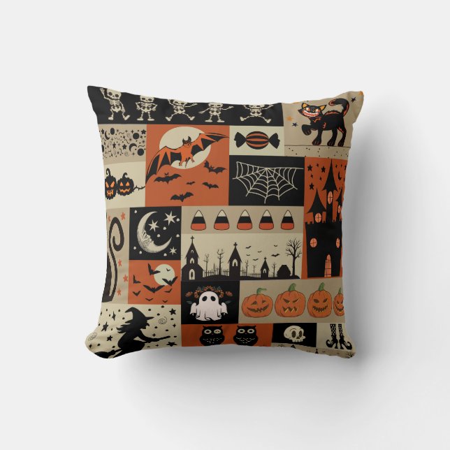 Vintage Halloween, Halloween nostalgia Cushion (Front)