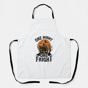 Vintage Halloween Haunt Witch Moon Graphic_1 Apron