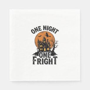 Vintage Halloween Haunt Witch Moon Graphic_1 Napkin