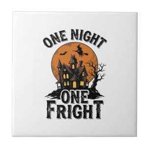 Vintage Halloween Haunt Witch Moon Graphic_1 Tile