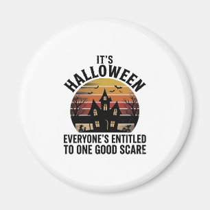 Vintage Halloween Haunted House Good Scare Shirt_1 Magnet