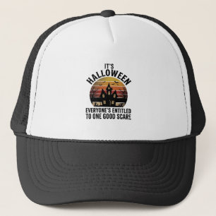 Vintage Halloween Haunted House Good Scare Shirt_1 Trucker Hat