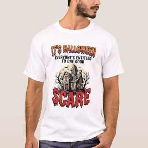 Vintage Halloween Haunted House Scare Shirt Design