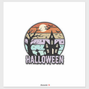 Vintage Halloween Haunted House Shirt Design_1