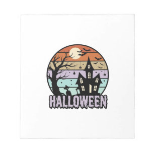 Vintage Halloween Haunted House Shirt Design_1 Notepad