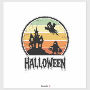 Vintage Halloween Haunted House Sunset Shirt Desig