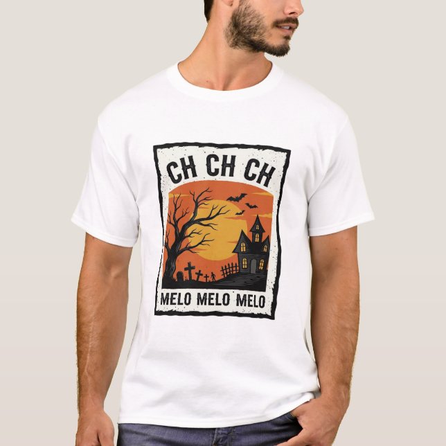 Vintage Halloween Haunted Tree Silhouette Shirt De (Front)