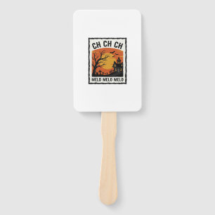 Vintage Halloween Haunted Tree Silhouette Shirt De Hand Fan