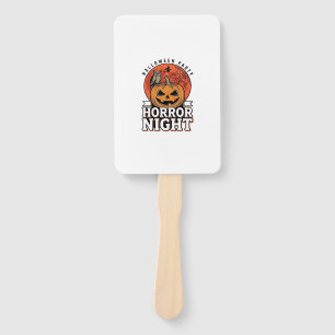 Vintage Halloween Horror Night Pumpkin Shirt Desig Hand Fan
