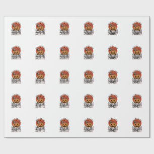 Vintage Halloween Horror Night Pumpkin Shirt Desig Wrapping Paper