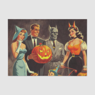 Vintage Halloween Illustration Tissue Paper