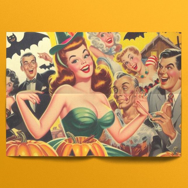 Vintage Halloween Illustration Tissue Paper (Creator Uploaded)
