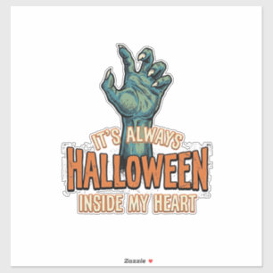 Vintage Halloween Inside My Heart Monster Hand Des