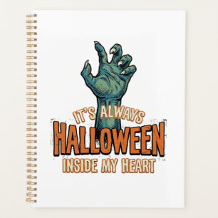 Vintage Halloween Inside My Heart Monster Hand Des Planner